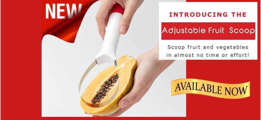 Introducing Our Latest Invention: The Adjustable Fruit Scoop!