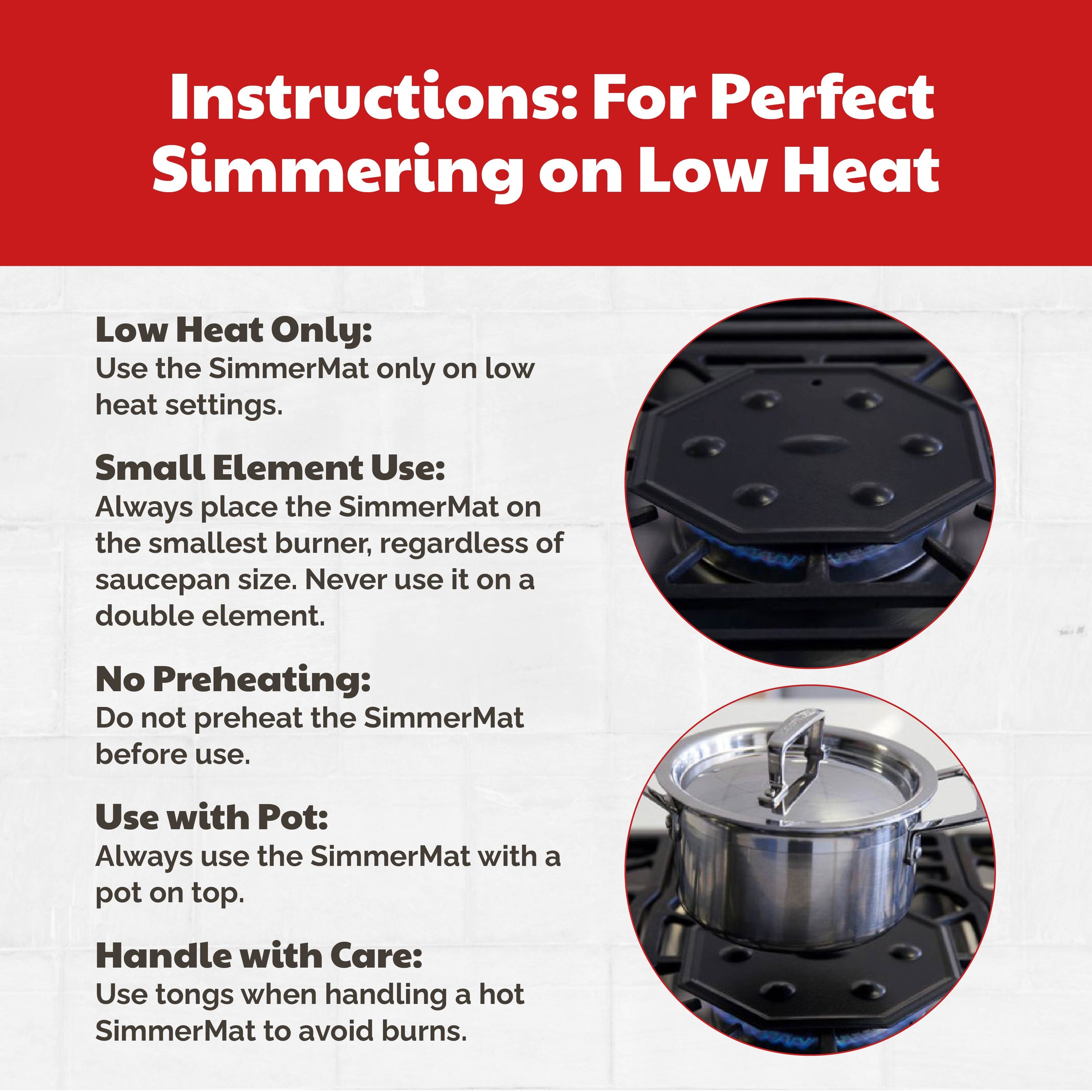 Cooks Innovations SimmerMat Heat Diffuser for All Stove Types Dishwash