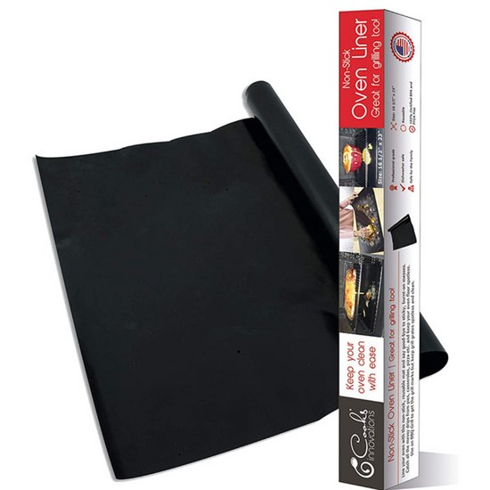 Cooks Innovations Black Non-Stick Reusable Liner Protector for Electric, Gas, Toaster Ovens & Grills