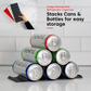 Cooks Innovations the Fridge Monkey Mat - Organizer Stacks Cans and Bottles for Easy Storage - Mat 9.75 Inches Long and 4 Inches Wide