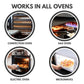 Cooks Innovations Non-Stick Oven Liner - Professional Grade - Heavy Duty Black - BPA & PFOA Free Heat Resistant Baking Mat